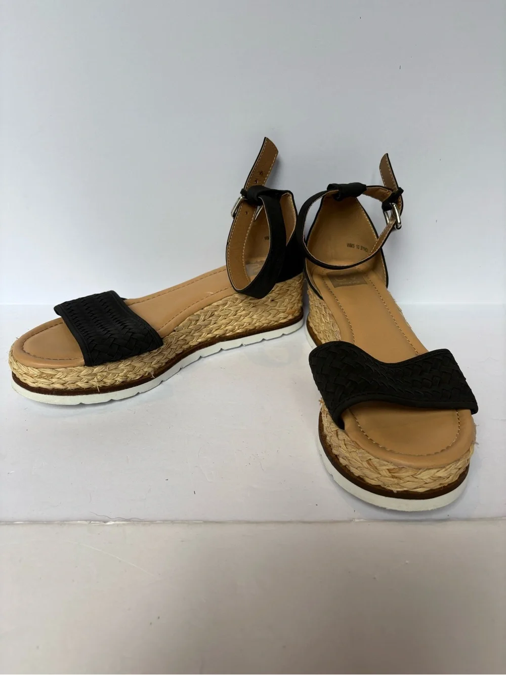 Dolce Vita Women’s Black Woven Espadrille Platform Sandals Size 10